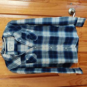 Aeropostale Blue Checker Flannel Shirt